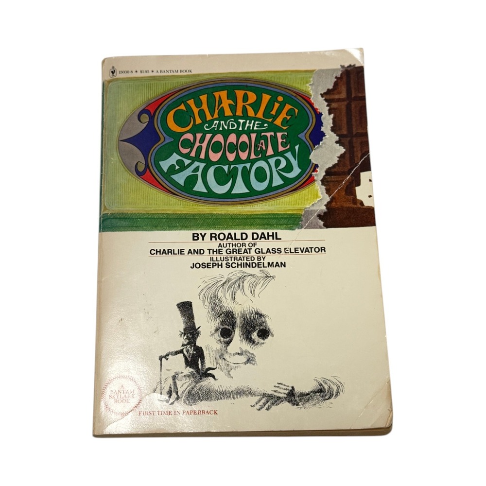 Charlie and the Chocolate Factory Dahl Book 1977 Vintage First Time In Paperback